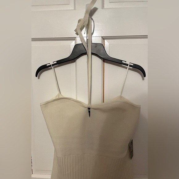 NWT Express Ribbed Halter Midi Dress w/ Fringe - Picture 5 of 9